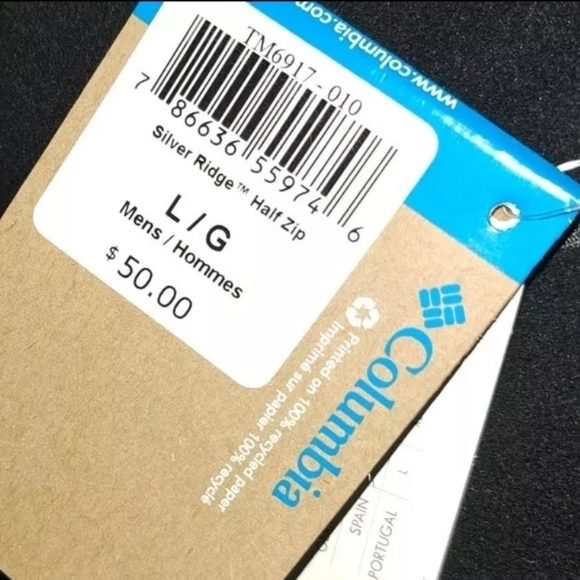 Columbia Men's Large Half Zip Fleece Silver Ridge Fast Trek Sweater B20#15 - Picture 5 of 8